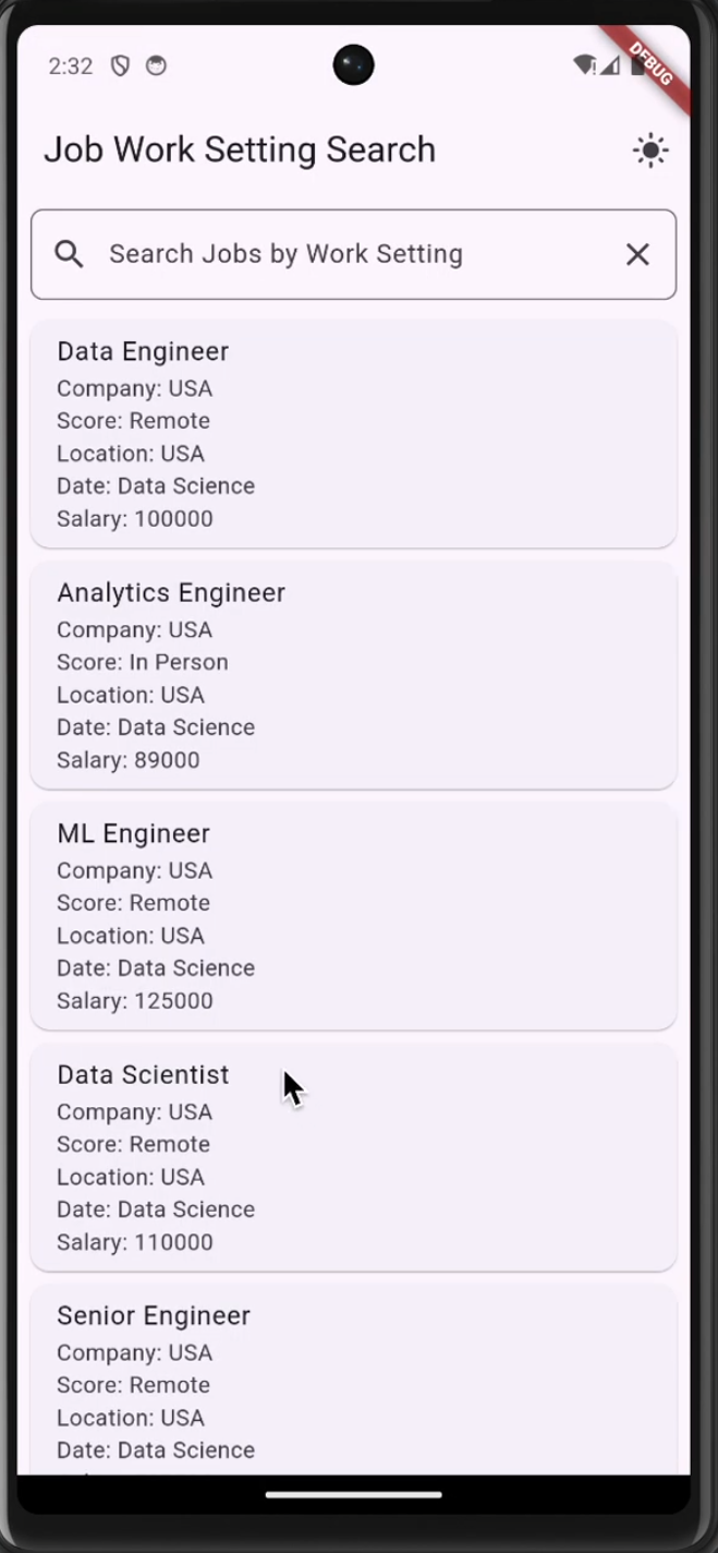 Job & Salaries Application